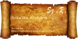 Szkalka Richárd névjegykártya