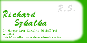 richard szkalka business card